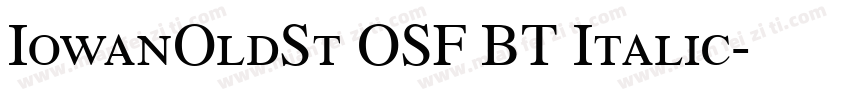 IowanOldSt OSF BT Italic字体转换